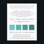 Flyer Cuadrados verde azulados de Ombre, pintador y deco<br><div class="desc">Volante publicitario verde azulado de Ombre,  pintador y decorador por la tienda de tarjetas de visita.</div>