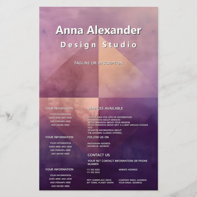 Flyer Cuadrante Suave | Diseño Mínimo (Frente)