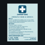 Flyer Cualquier símbolo médico de color, EMT, paramédico<br><div class="desc">Cualquier Símbolo Médico De Color,  EMT,  Volantes De Publicidad Paramédica Por La Tienda De Tarjetas De Negocios.</div>