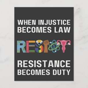 Flyer Cuando la injusticia se convierte en ley, la resis