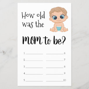 Flyer ¿Cuántos años tenía que tener la mamá? Niño