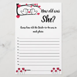 Flyer ¿Cuántos años tenía? Tarjeta de juego Amo Amigo