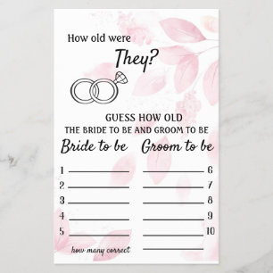 Flyer ¿Cuántos años tenían? Acuarela rosa