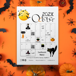 Flyer Cuenta regresiva de Halloween Iconos de calendario