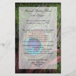 Flyer Cuero de pavo real rico con morgue verde