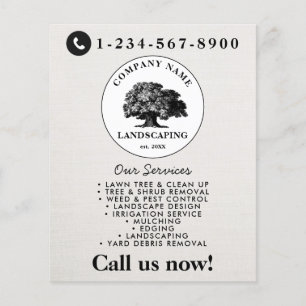 Flyer Cuidado de césped jardinería jardín cuidado de árb