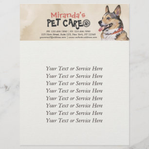 Flyer Cuidado de mascotas en un salón de belleza para pe
