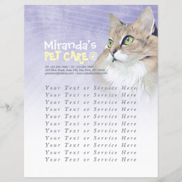 Flyer Cuidado de Mascotas Guardería Baño Peluquería Saló