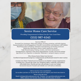Flyer Cuidador de Ancianos o Personas Mayores