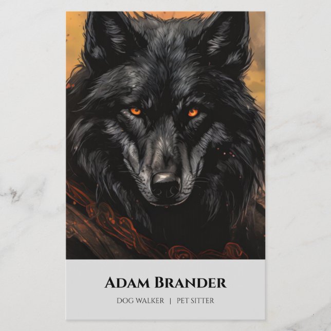 Flyer Cuidador de mascotas Paseador  (Frente)