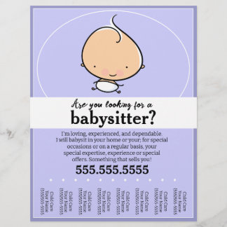 Flyer Cuidados de bebés, guarderías, cuidado de niños, l