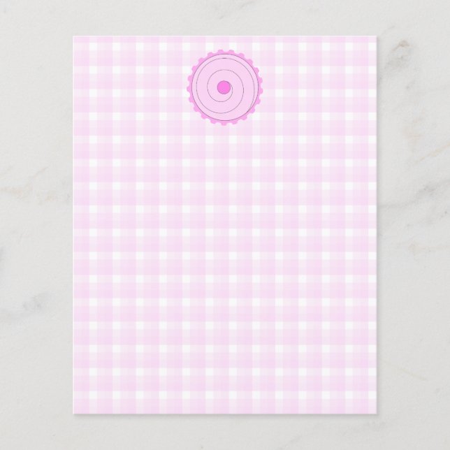 Flyer Cupcake rosa. (Frente)