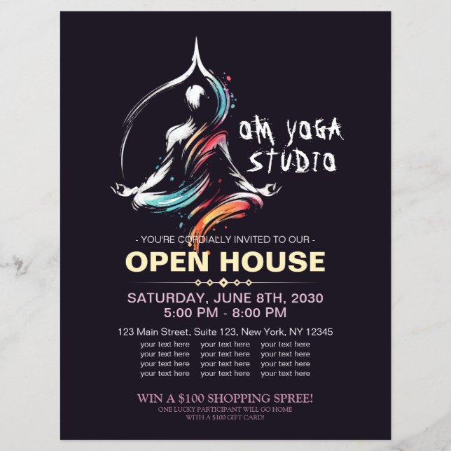 Flyer Curso de broche de broche de Lotus Pose (Frente)