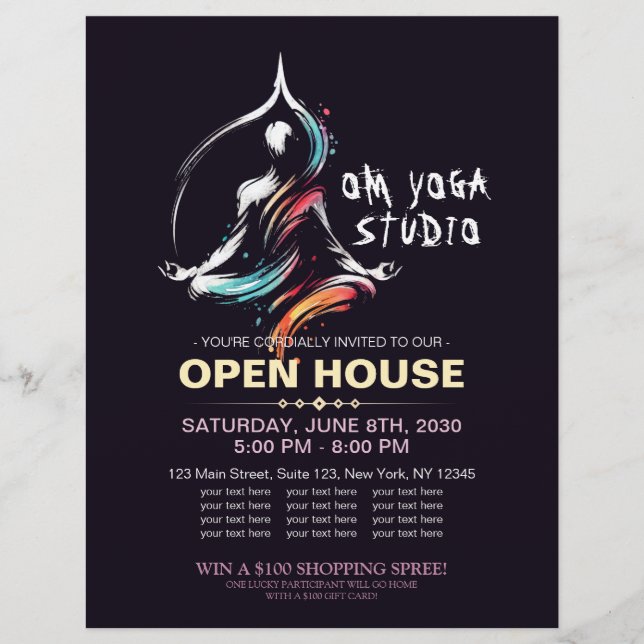 Flyer Curso de broche de broche de Lotus Pose (Frente)