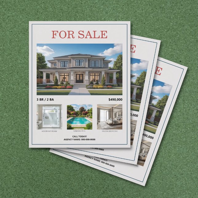 Flyer Custom Photos - For Sale Real Estate (Custom Photos - For Sale Real Estate Flyer)