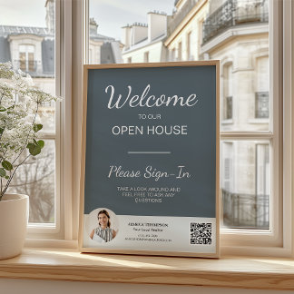 Flyer CustomPhoto Real Estate Open House Rótulo En Códig