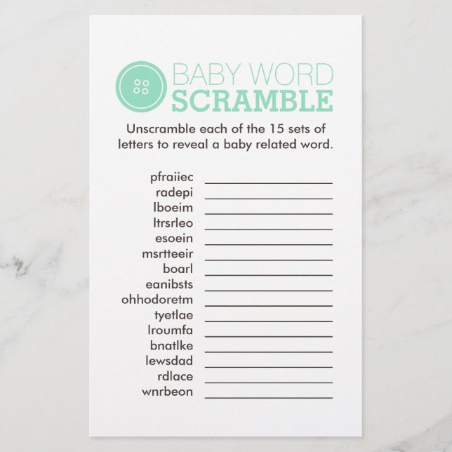 Flyer Cute as a Button (Turquesa) (Frente)