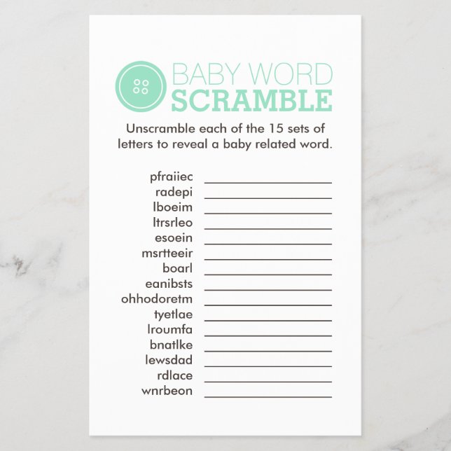 Flyer Cute as a Button (Turquesa) (Frente)