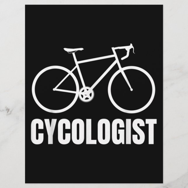 Flyer Cycologist Funny Bicicleta Regalo (Frente)