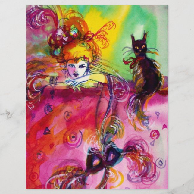 FLYER DAMA CON GATO NEGRO (Frente)