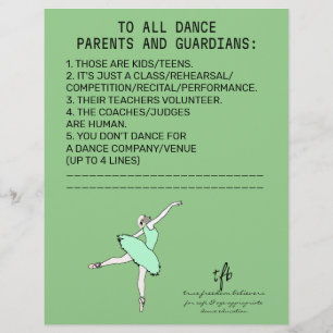 Flyer Dance Parent Reminder Sheep Sage