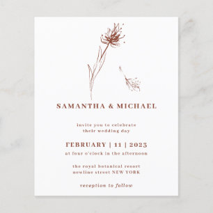 Flyer Dandelion Fall Budget Terracotta Indie Botanical