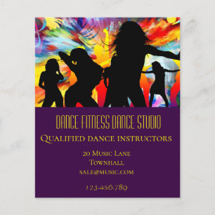 Flyer Danza de estudio de clases de baile