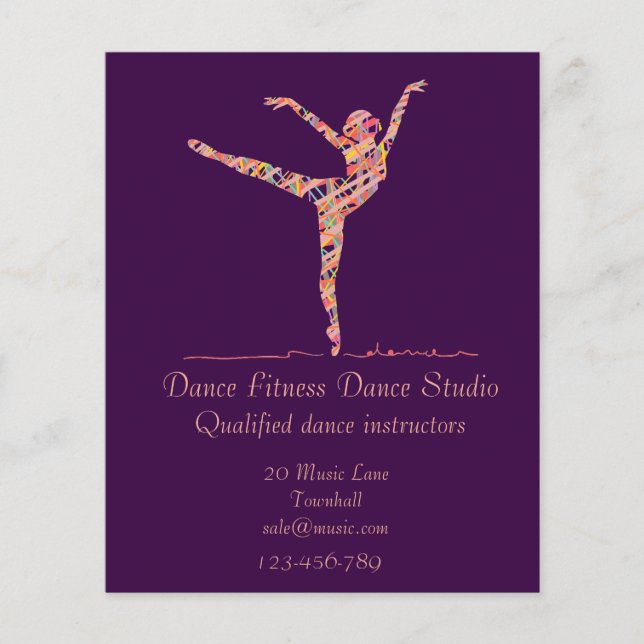 Flyer Danza de estudio de clases de baile (Frente)