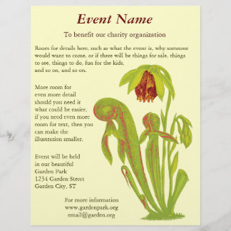 Flyer Darlingtonia californica, planta carnívora