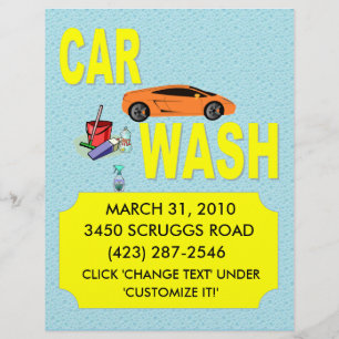 FLYER DE LAVADURA DE AUTOMÓVIL