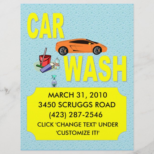 FLYER DE LAVADURA DE AUTOMÓVIL (Frente)