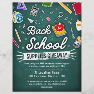 Flyer De Vuelta A La Oferta Escolar Regalo De La Caja Ve