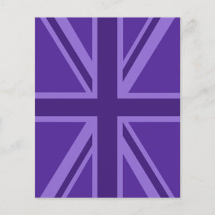 Flyer Decoración Union Jack con Acento Morado
