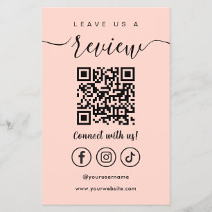 Flyer Déjanos Un Logo De Revisión Del Código Qr Para Med