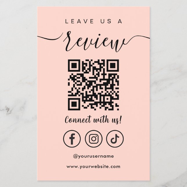 Flyer Déjanos Un Logo De Revisión Del Código Qr Para Med (Frente)
