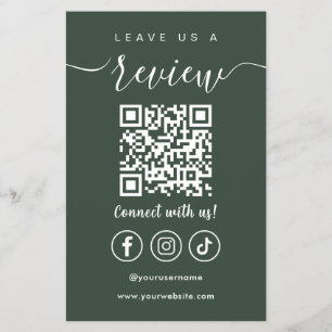 Flyer Déjanos Un Logo De Revisión Del Código Qr Para Med