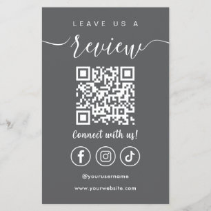 Flyer Déjanos Un Logo De Revisión Del Código Qr Para Med