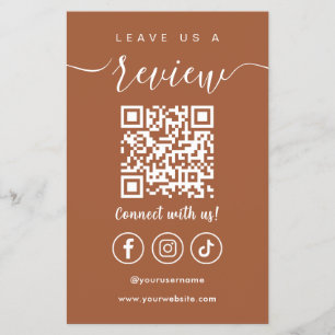 Flyer Déjanos Un Logo De Revisión Del Código Qr Para Med