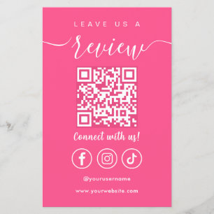 Flyer Déjanos Un Logo De Revisión Del Código Qr Para Med
