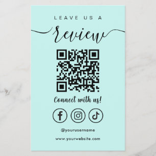 Flyer Déjanos Un Logo De Revisión Del Código Qr Para Med