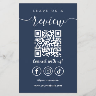 Flyer Déjanos Un Logo De Revisión Del Código Qr Para Med