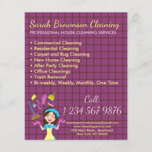Flyer Delantal Guante de Limpieza Janitorial Casa Amaril