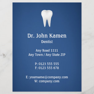 Flyer Denominación Dentista   Información azul