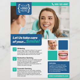Flyer Dentista, Clínica Dental, Servicio Dental