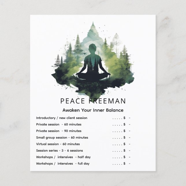 Flyer Dentro del Silencio | Meditación en el Bosque (Frente)