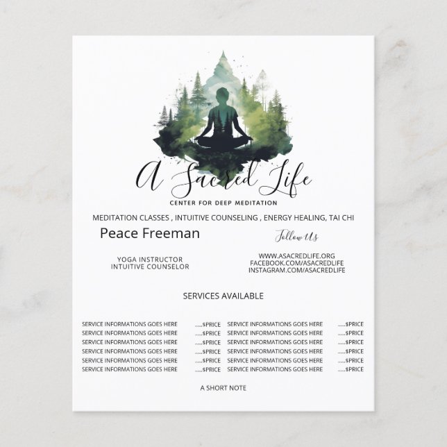 Flyer Dentro del Silencio | Meditación en el Bosque (Frente)