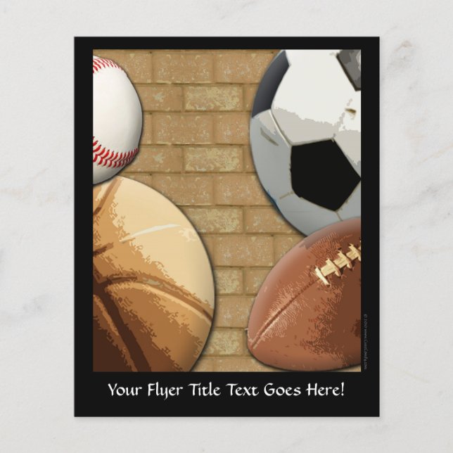 Flyer Deportes Todo-Estrella, Baloncesto/Fútbol American (Frente)