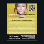 Flyer Dermatólogo elegante, Clínica Dermatológica, Códig<br><div class="desc">Dermatólogo Elegante,  Clínica De Dermatología,  Volantes De Publicidad De Código QR En La Tienda De Tarjetas De Negocios.</div>