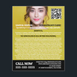 Flyer Dermatólogo elegante, Clínica Dermatológica, Códig<br><div class="desc">Dermatólogo Elegante,  Clínica De Dermatología,  Volantes De Publicidad De Código QR En La Tienda De Tarjetas De Negocios.</div>