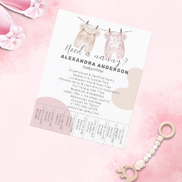 Flyer Desactivación del servicio de acuarela Boho Babysi